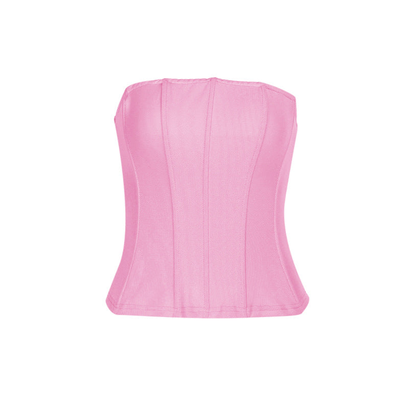 Sexy Strapless Crop Versatile Waist-Cinching Camisole