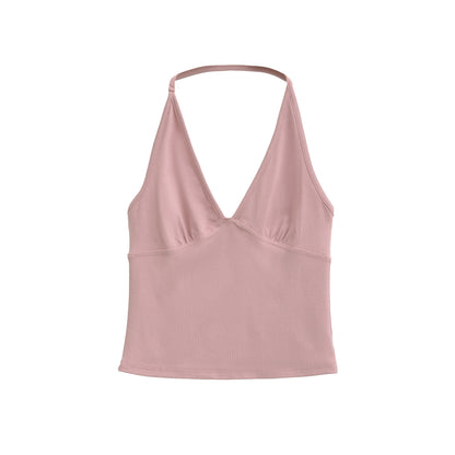 Sexy Deep V-Neck Halter Casual Camisole Top