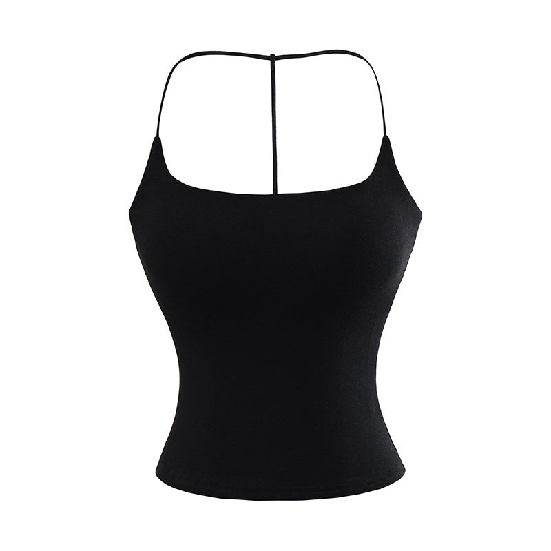 Backless hanging neck camisole vest