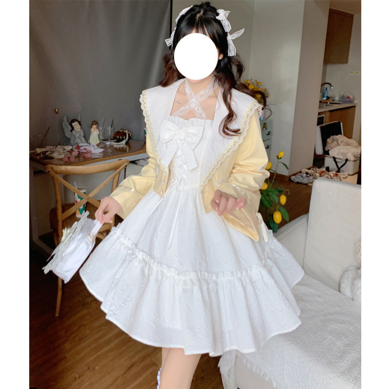Women's A-Line Short Slip Dress Bow Dress