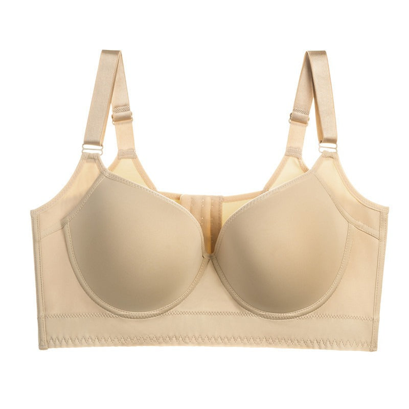 Cross-border large size bra glossy beautiful back large size non-running cup underwire bra