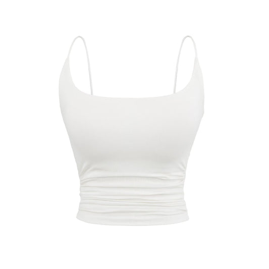 Chest cushion rubber band thin shoulder strap camisole vest