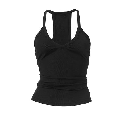 Style Women's Summer New Sexy Fitted Halter Camisole Top Trendy Brand T-Shirt