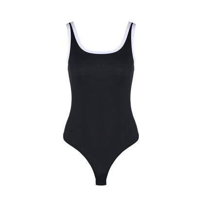 Sexy slim fit U-neck backless camisole jumpsuit