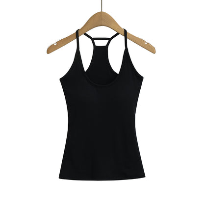 Thick Padded Slim Fit Camisole with Shoulder Straps