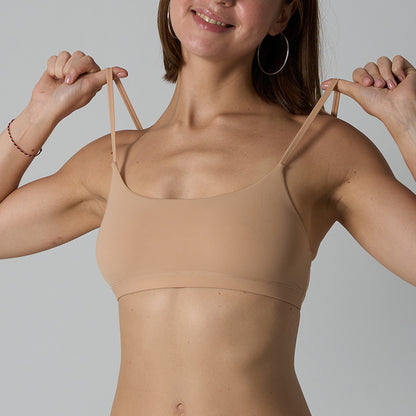 High Elasticity Sports Bra Wireless Padded Wirefree Ultra-light Bare Feeling Loungewear