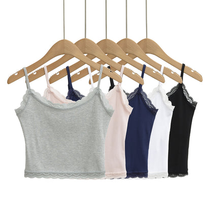 Lace short camisole vest