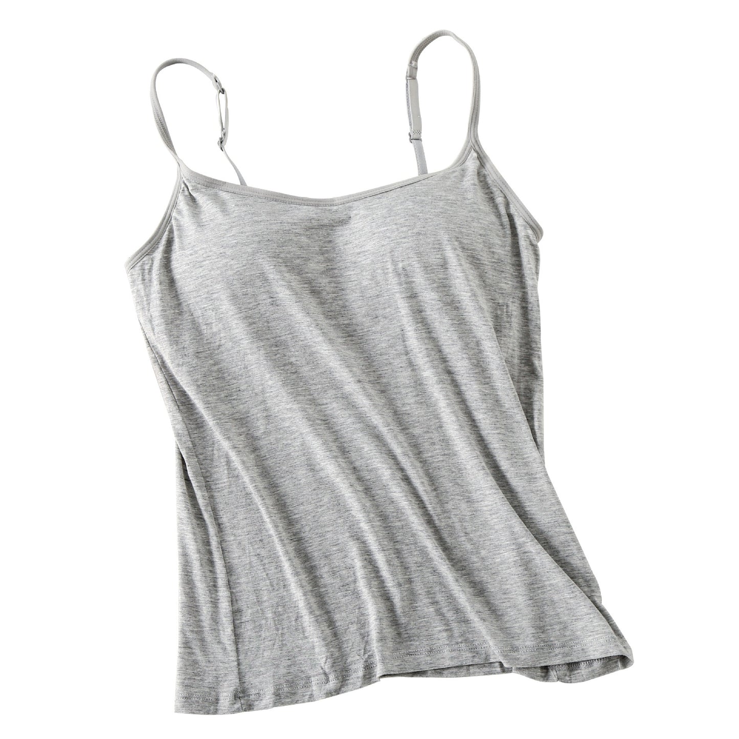 Modal One-Piece Camisole With Chest Pad Female Bottoming Shirt Bra-Free Bra-Top Round Neck Cloth Models