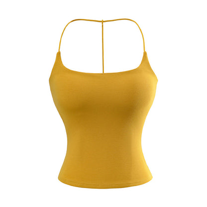 Backless hanging neck camisole vest