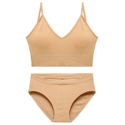 No Steel Ring Underwear Big Breasts Show Small Skin Friendly Sexy Bottoming Camisole Thin Section Beautiful Back Sleep Wrap Chest Suit Female