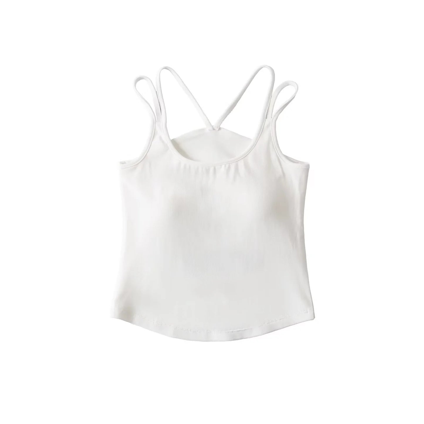 Chest cushion and back integrated camisole vest