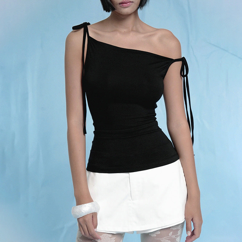 European and American women's camisole tie, slim fit and sexy vest for women