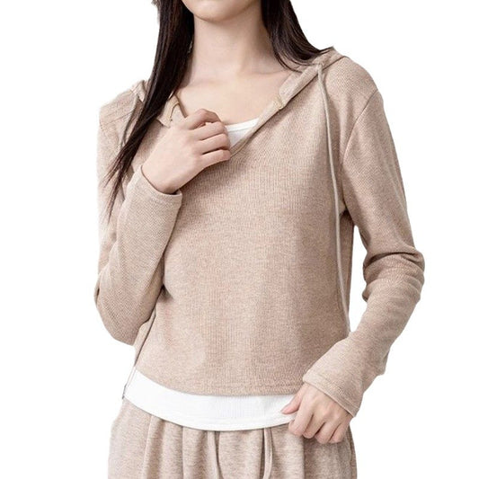 Loose fake two hooded tops