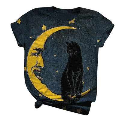 Harajuku T Shirt Plus Size Women Tshirts Short Sleeve 3D Cat Printed O-Neck T-Shirt Tops Women camisetas mujer футболка