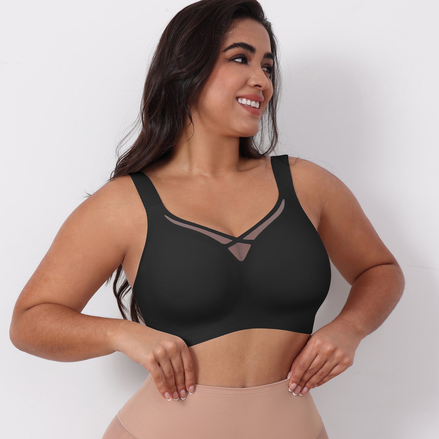 Plus Size Bra with Large Cups and Gel Padding for Women, Seamless Customized Underwear