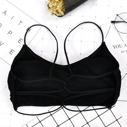 Modal Cross Camisole Thin Shoulder Straps Anti-Glare Girl Beautiful Back Underwear Student Wrapping Chest Small Tube Top
