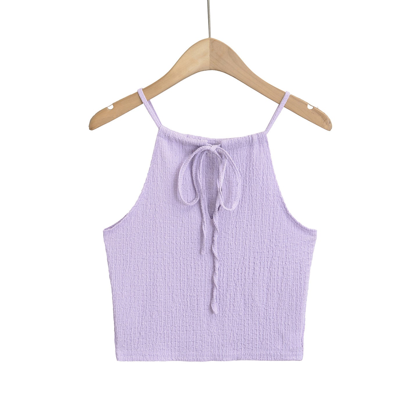 Drawstring neck small camisole vest