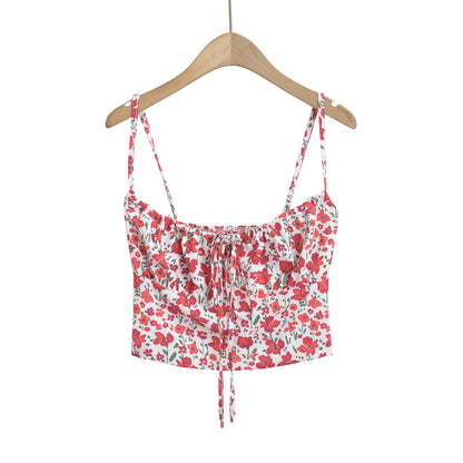 Floral small camisole vest