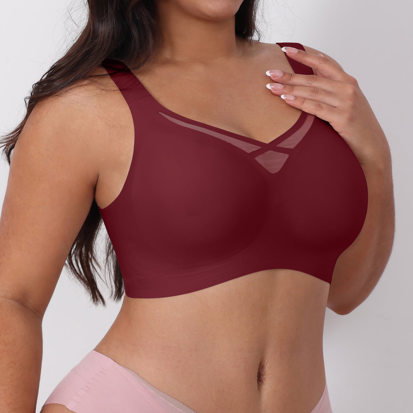 Plus Size Bra with Large Cups and Gel Padding for Women, Seamless Customized Underwear