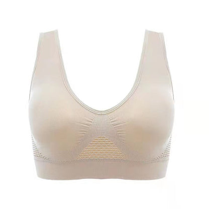 Sport Bra Mesh Hollow Vent Sports Bra Yoga Sports No Steel Ring Underwear For Female