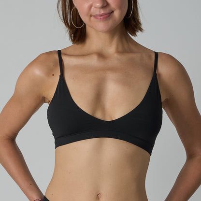 Triangle Bralette Seamless Deep V-Neck Sports Bra with Double Layer and Ultra-Thin Design