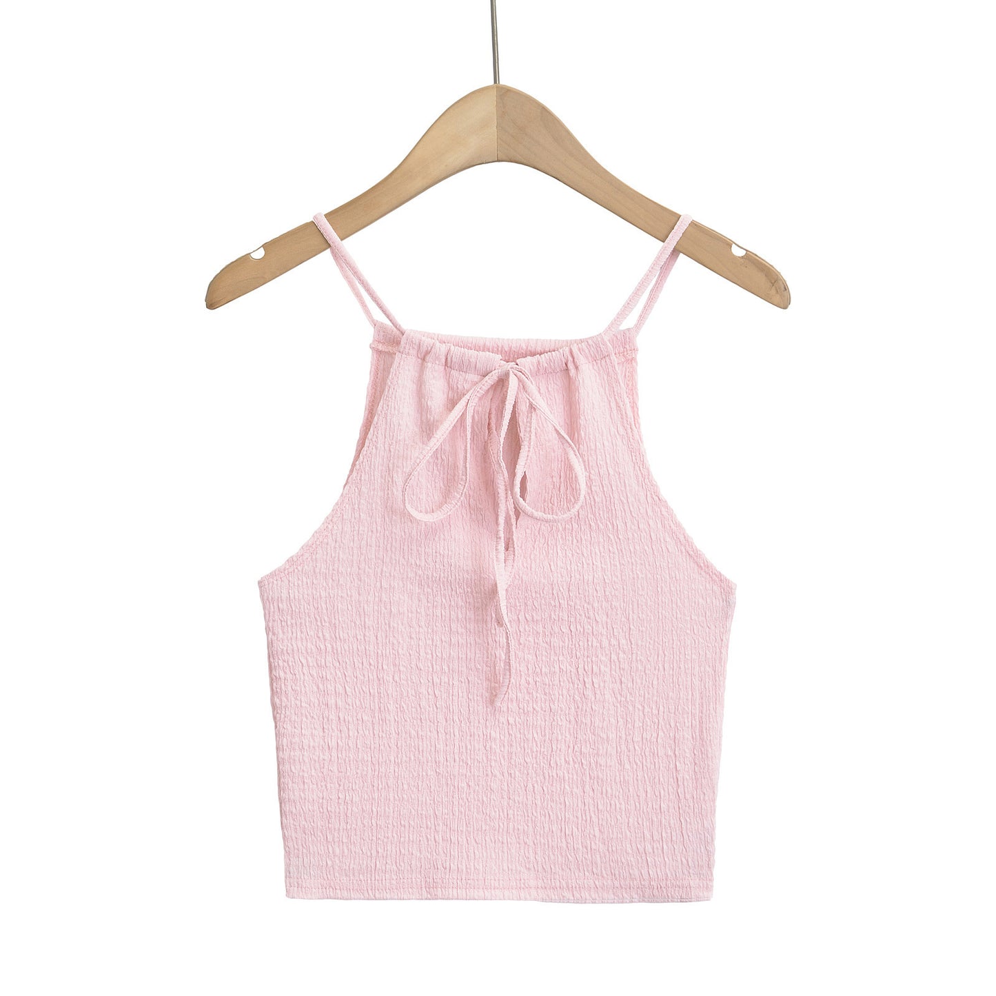 Drawstring neck small camisole vest