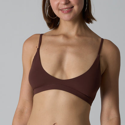 Triangle Bralette Seamless Deep V-Neck Sports Bra with Double Layer and Ultra-Thin Design