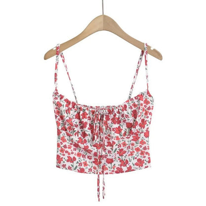 Floral small camisole vest