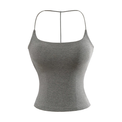 Backless hanging neck camisole vest