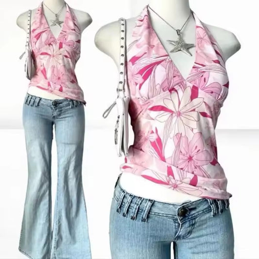 V-Neck Design Elegant and Sexy Camisole Top for Women