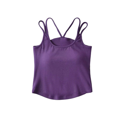 Chest cushion and back integrated camisole vest