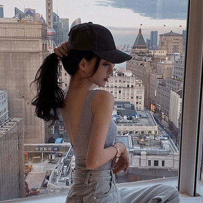 Cross backless camisole women