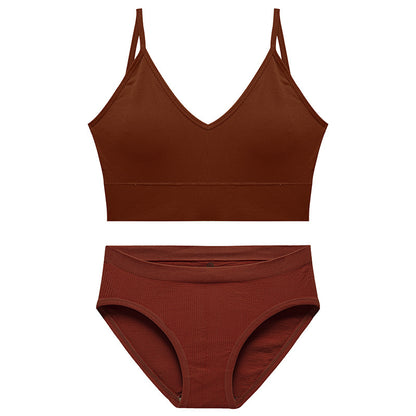 No Steel Ring Underwear Big Breasts Show Small Skin Friendly Sexy Bottoming Camisole Thin Section Beautiful Back Sleep Wrap Chest Suit Female