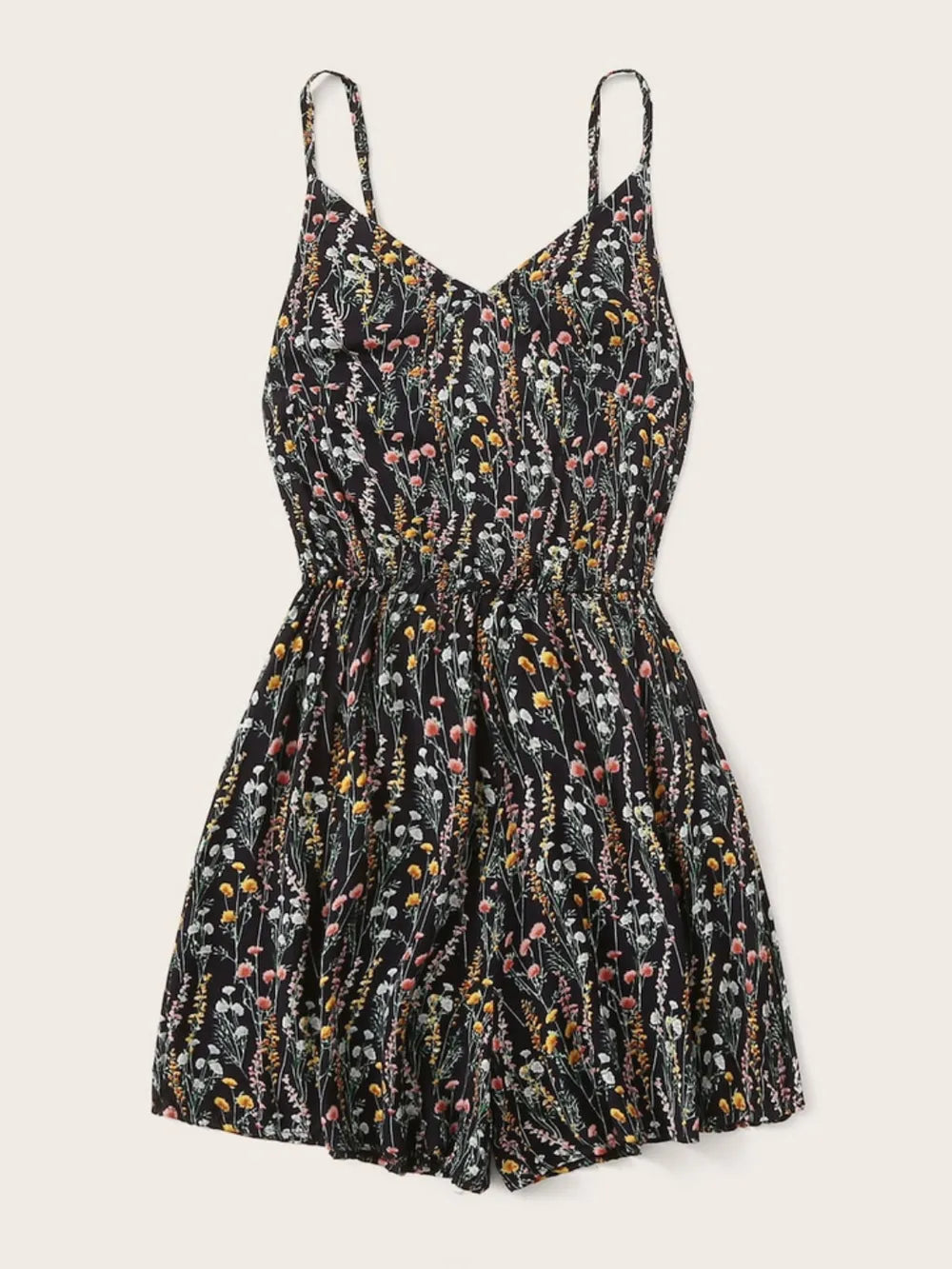 Floral camisole vacation style jumpsuit jumpsuit
