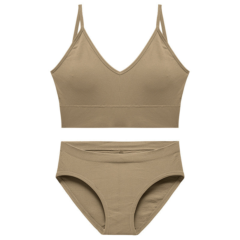 No Steel Ring Underwear Big Breasts Show Small Skin Friendly Sexy Bottoming Camisole Thin Section Beautiful Back Sleep Wrap Chest Suit Female
