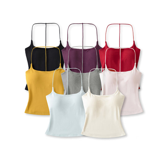 Backless hanging neck camisole vest