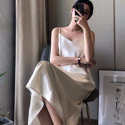 New Sexy A-line Women's Long Suspender Dress