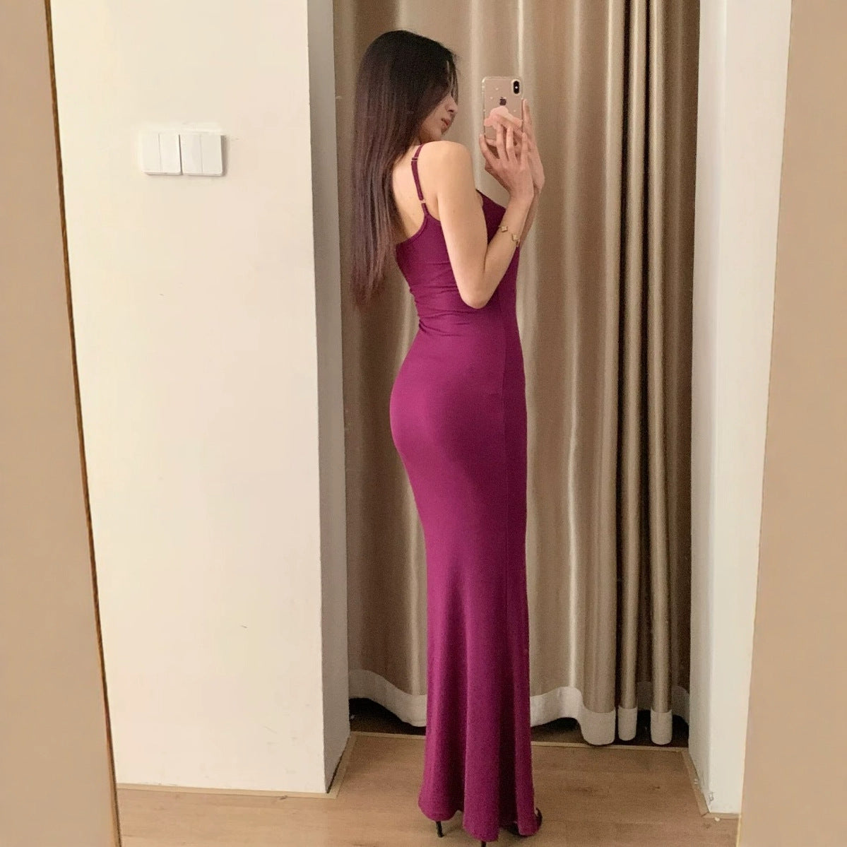 Sexy Lace Patched Bodycon Mermaid Dress