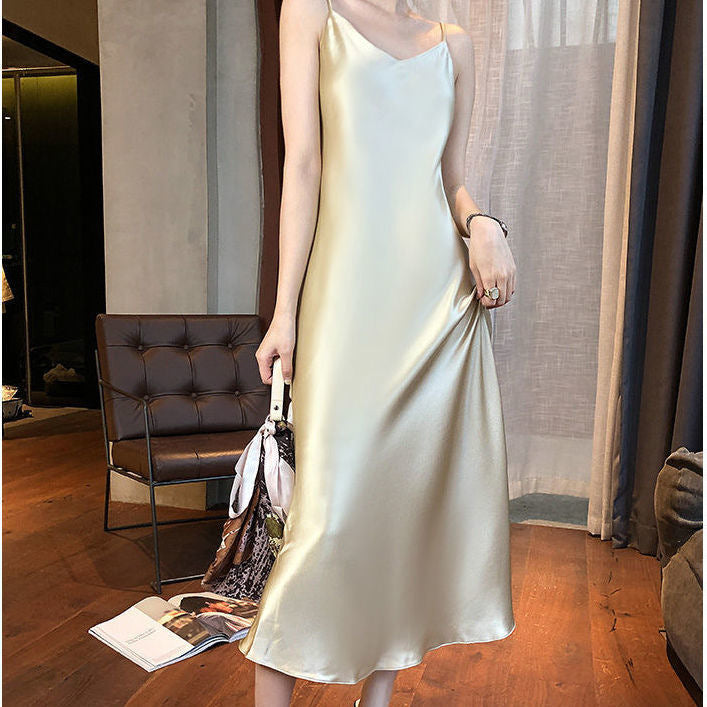New Sexy A-line Women's Long Suspender Dress