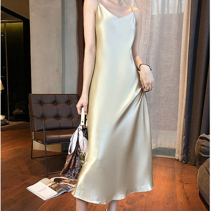 New Sexy A-line Women's Long Suspender Dress